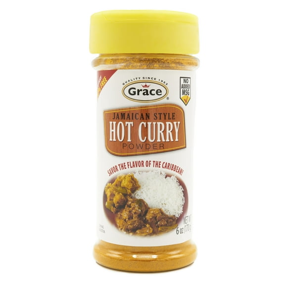Grace Hot Jamaican Curry Powder, 6 oz Bottle