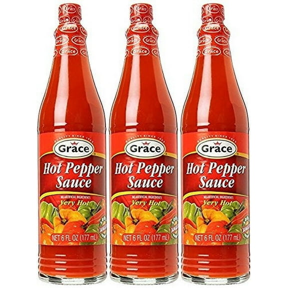 Grace Hot Pepper Sauce 6 FL Oz 3pk