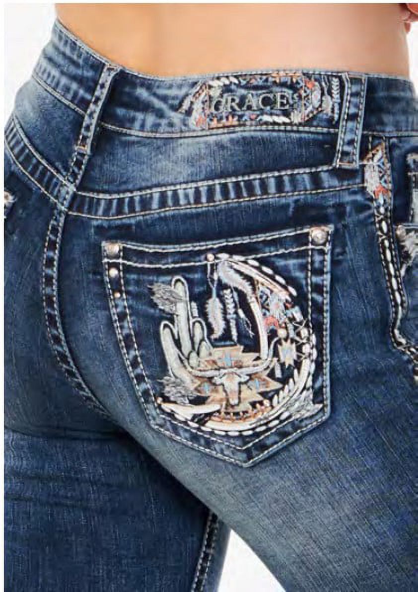 Embroidered Bootcut Jeans main image 1