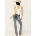 thumbnail image 1 of Grace In La Women's In Medium Wash Dreamcatcher Sequin Bootcut Stretch Denim Medium Wash 34W x 34L, 1 of 4