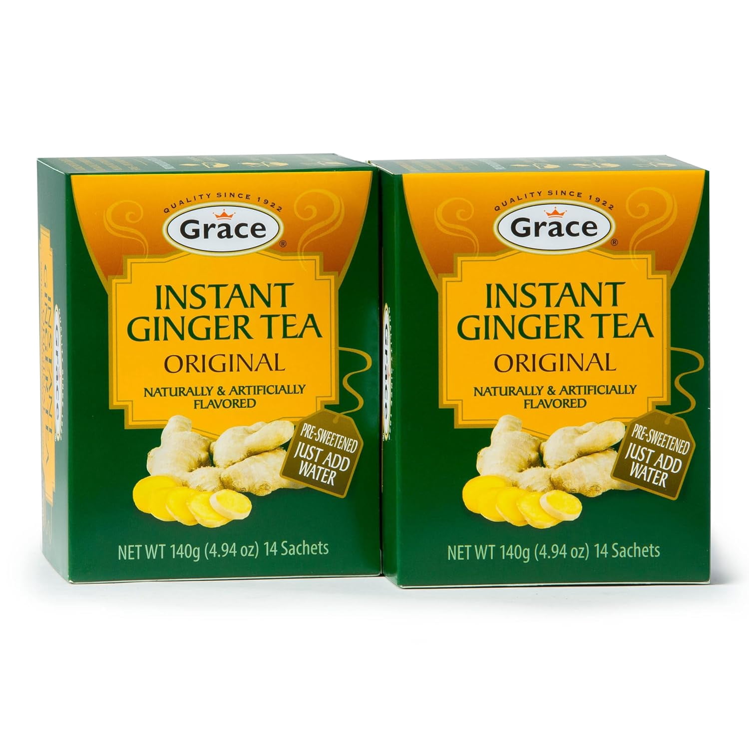 Grace Instant Pre-Sweetened Ginger Original Tea - 4.94 oz - 2 Pack ...