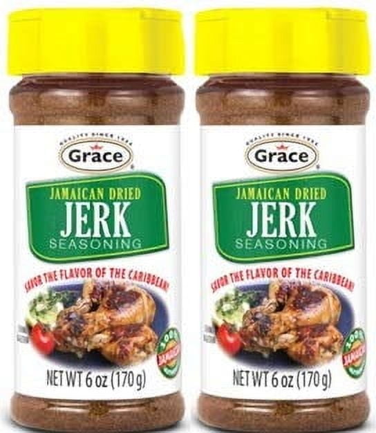 Grace Jamaican Dried Jerk Seasoning 6 oz Pack of 2 bottles