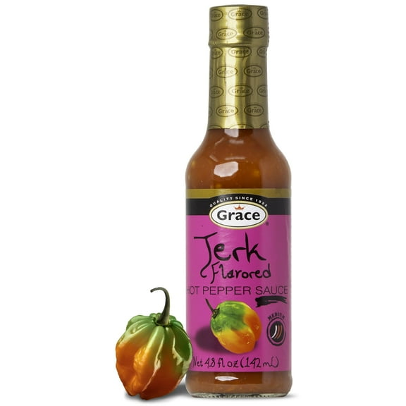 Grace Jerk Flavor Hot Pepper, 4.8 Fl Oz Bottle