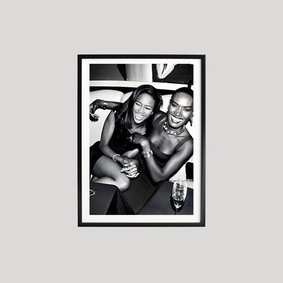 Grace Jones Naomi Campbell Photography Black and White Fashion Portrait ...