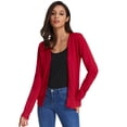 thumbnail image 1 of Grace Karin Classic Women's Long Sleeve Button Down Vee Neck Red Sweater Knit Cardigan(S~3XL), 1 of 6