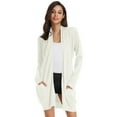 thumbnail image 1 of Grace Karin Classic Women's Solid Long Sleeve Open Front Long Knit Cardigan Sweaters with Pockets, 1 of 7