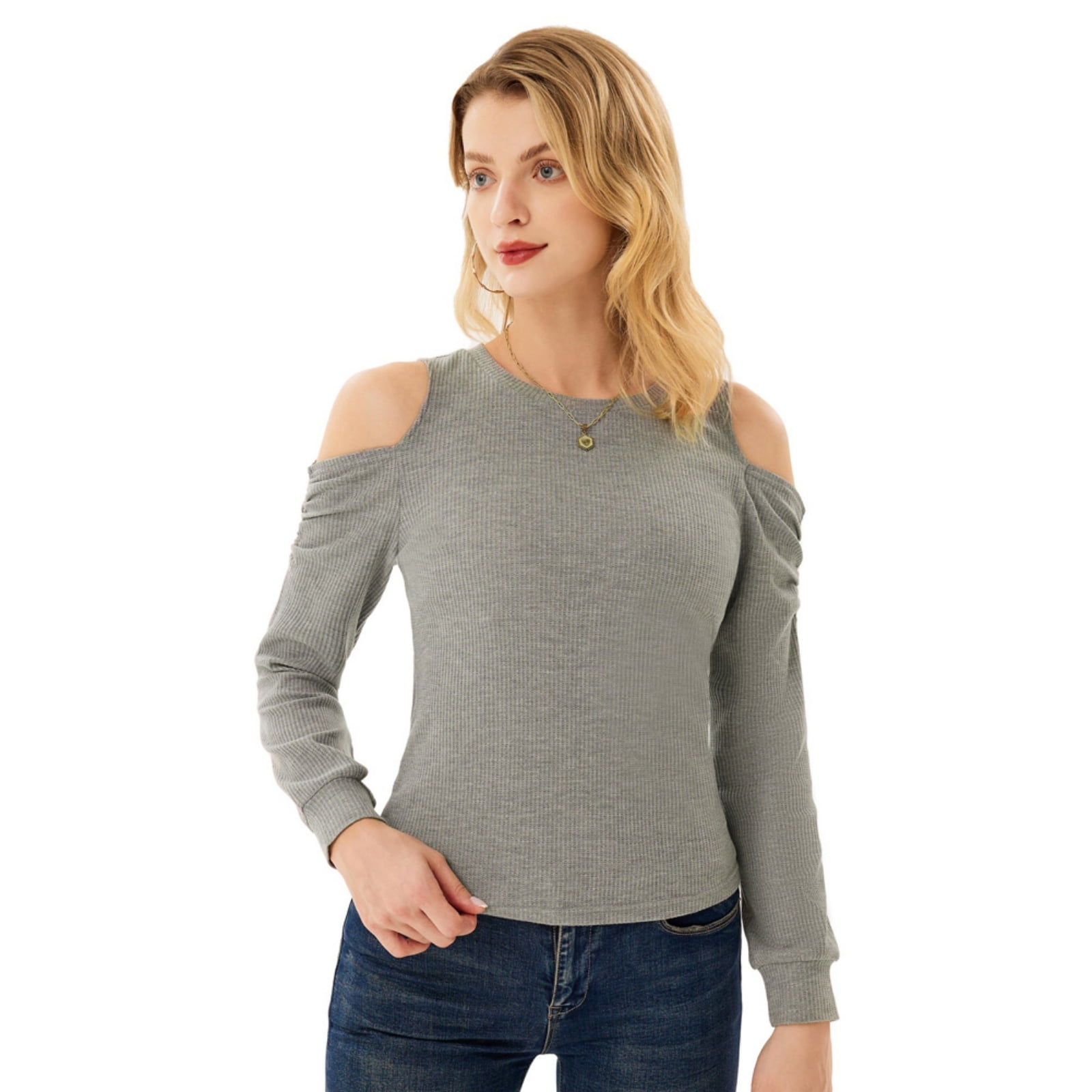 Cold shoulder tunic sweater hotsell