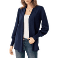 thumbnail image 1 of Grace Karin Women's Solid Kint Cardigan Sweater Classic Lapel Collar Long Sleeve Open Front Cardigan(S~2XL), 1 of 7