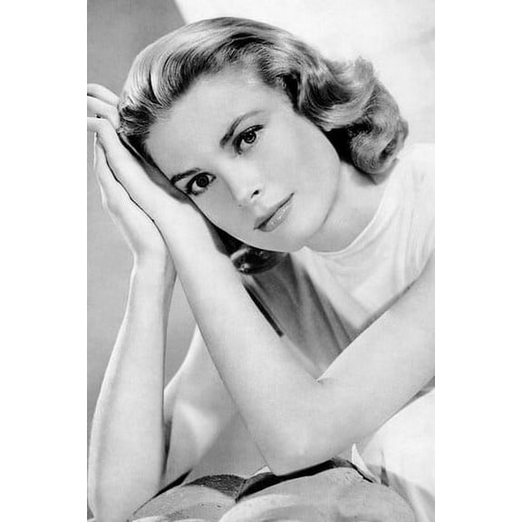 Grace Kelly Beautiful Portrait In Sleeveless Top 24X36 Poster