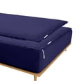 thumbnail image 1 of Grace Linen Zip On Sheets Queen Size(60X80) - Includes 2 Zip On Sheets +1 Bottom Fitted Base - Fit's 20” In Deep Pocket - Navy Blue Color, 1 of 8