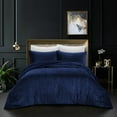 thumbnail image 1 of Grace Living Akiva 3pc Full/Queen Comforter Set, Navy, 1 of 6