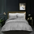 thumbnail image 1 of Grace Living Akiva 3pc Full/Queen Comforter Set, Silver, 1 of 6