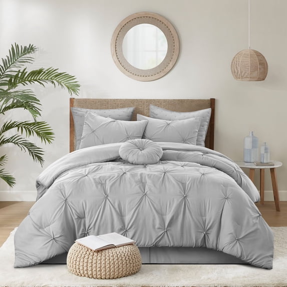 Grace Living Darion 7pc Full/Queen Comforter Set, Grey