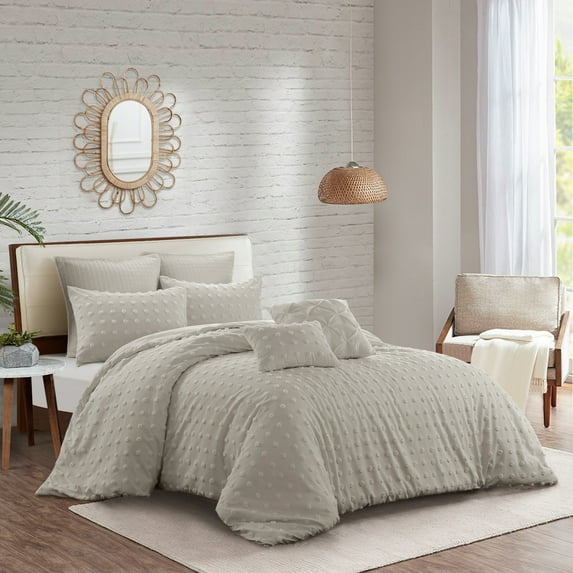 Grace Living Eowyn 7pc King/California King Duvet Set, Beige