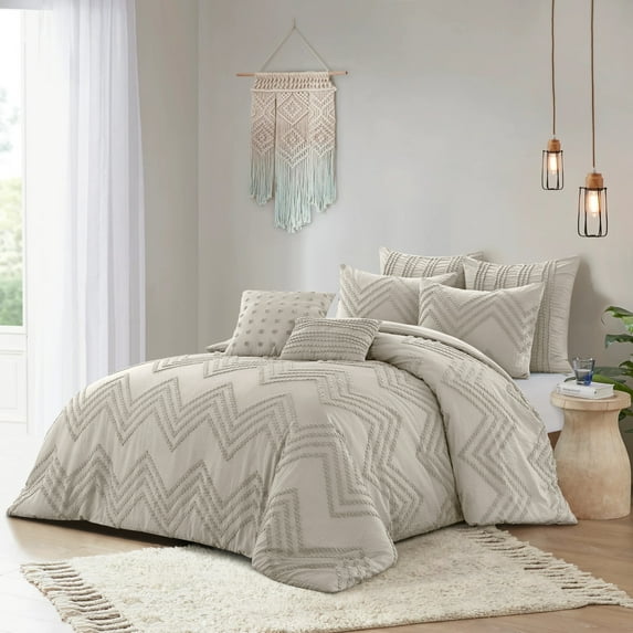 Grace Living Kaily 5pc Twin/Twin XL Duvet, Beige
