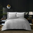 thumbnail image 1 of Grace Living Nataleigh Velvet 3pc King/California King Comforter Set, Silver, 1 of 6