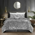 thumbnail image 1 of Grace Living Sedona 5pc Full/Queen Comforter Set, Silver, 1 of 9