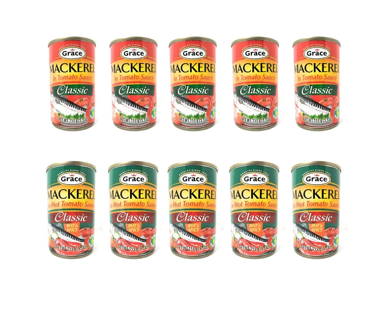 Grace Mackerel AF08 in Tomato Sauce 10 Pack (Bundle)