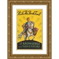 thumbnail image 1 of Grace Paull 13x18 Gold Ornate Wood Frame and Double Matted Museum Art Print Titled - Ride the Brook Trail to Knowledge and Adventure (1934), 1 of 4