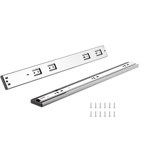 Grace Paws 6 Pairs of 18 Inch Drawer Slides Side Mount Rails, Heavy Duty Full Extension Ste