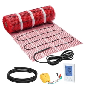 Grace Paws 80 sqft Self-Adhesive Mesh Floor Heating Mat System, 120V Electric Radiant Heated Floor Sy