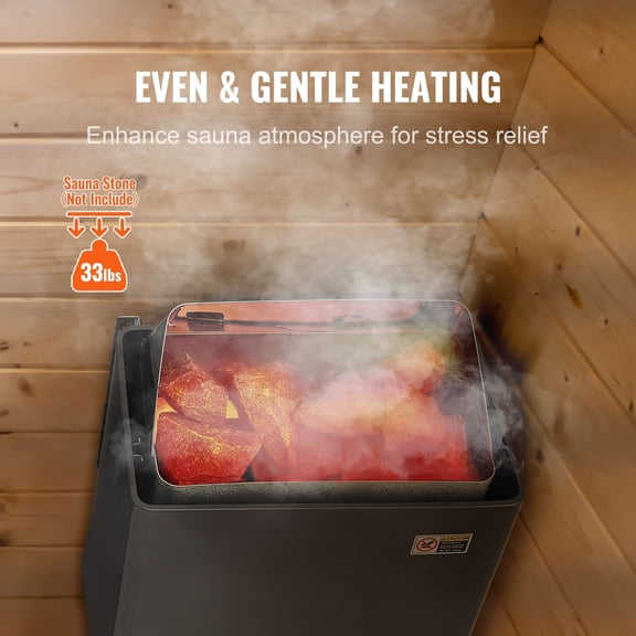 Grace Paws 9KW Sauna Heater, Steam Bath Sauna Heater with Built-In Controls, Electric Sauna