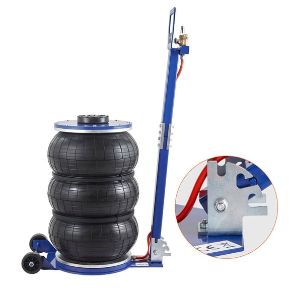 Grace Paws Air Jack, 5 Ton/11000 lbs Triple Bag Air Jack, Airbag Jack with Six Steel P
