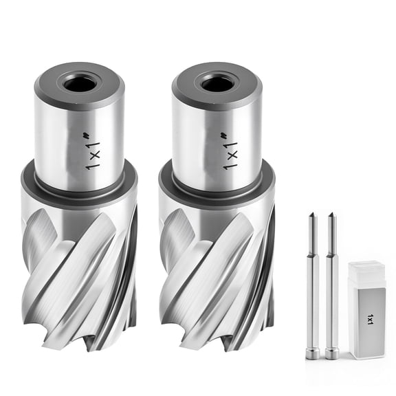 Grace Paws Annular Cutter Set, 4 pcs Weldon Shank Mag Drill Bits Kit, 1" Cutting Depth, 1"