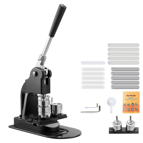 Grace Paws Button Maker Machine, 1 in, Pin Maker Machine with 500pcs Button Parts, Circle