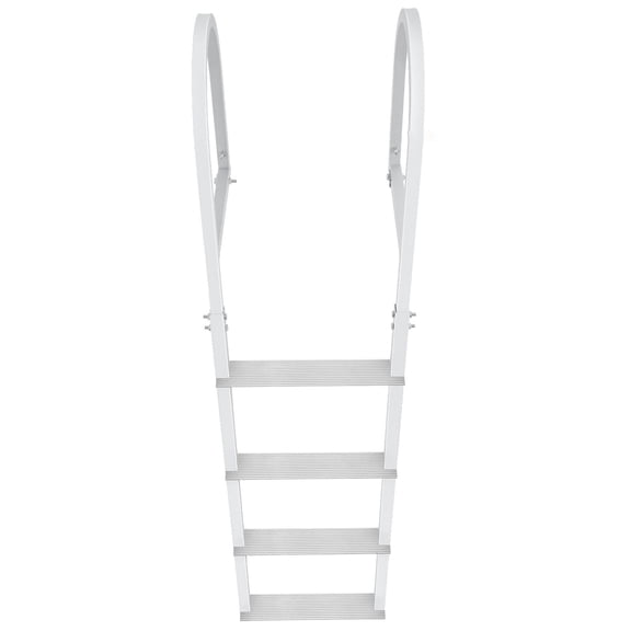 Grace Paws Dock Ladder, Removable 4 Steps, 500 lbs Load Capacity, Aluminum Alloy Pontoon Bo
