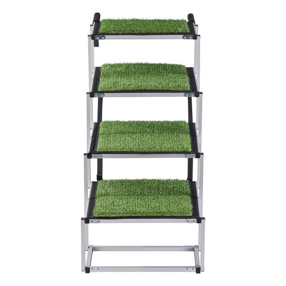 Grace Paws Dog Stairs for Car, 4 Steps Extra Wide Foldable Dog Ramp for Large Dogs with No