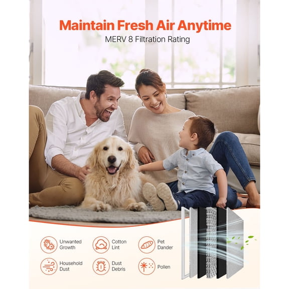 Grace Paws Electrostatic Air Filter, 20x25x1 inch Washable & Reusable Aluminum AC/HVAC Fur