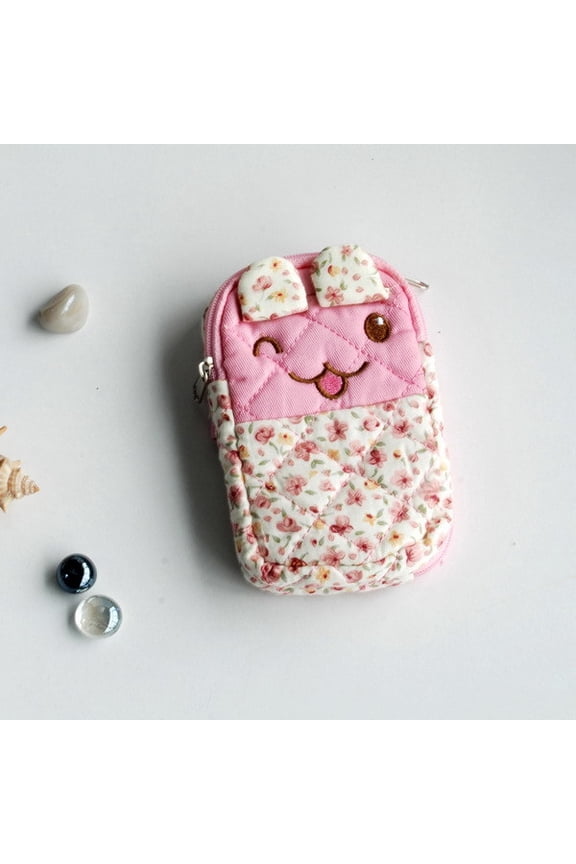 [Happy Source] Embroidered Applique Fabric Art Wallet Purse/ Pouch Ba