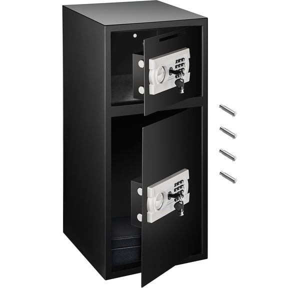 Grace Paws Large Double Door Security Safe Box 2.6 Cubic Feet Steel Safe Box Strong Box with Dig