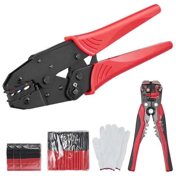 Grace Paws Ratcheting Crimping Tool Set For Insulated Electrical Connectors AWG22-10 with