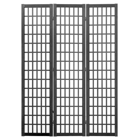 Grace Paws Room Divider, 3 Panel Japanese Room Divider, Wood Folding Privacy Screen Indoor, Japa