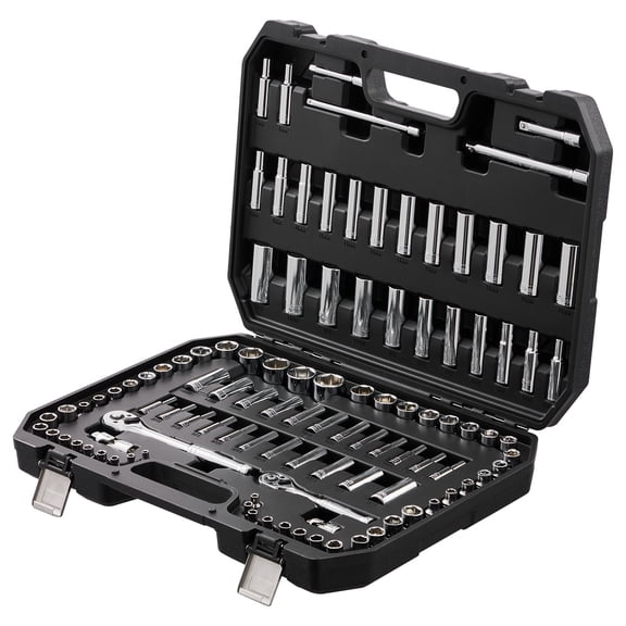 Grace Paws Socket Set, 1/4" and 3/8" Drive Socket and Ratchet Set, 6-Point Socket
