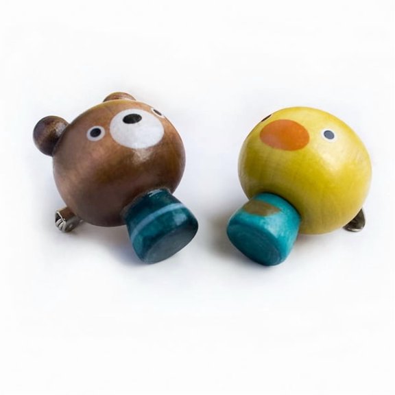 Grace Paws [Sweet Frog & Rabbit] - Brooch / Brooch Pin / Animal Pin Brooch