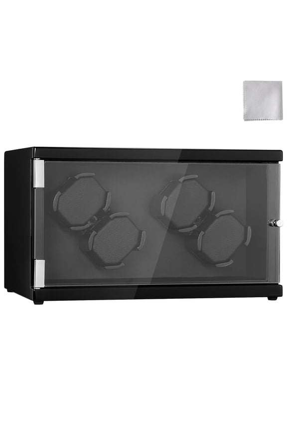 Watch Winder, Watch Winder for 4 Men's and Women's Automatic Watches, with 2 Super Qu