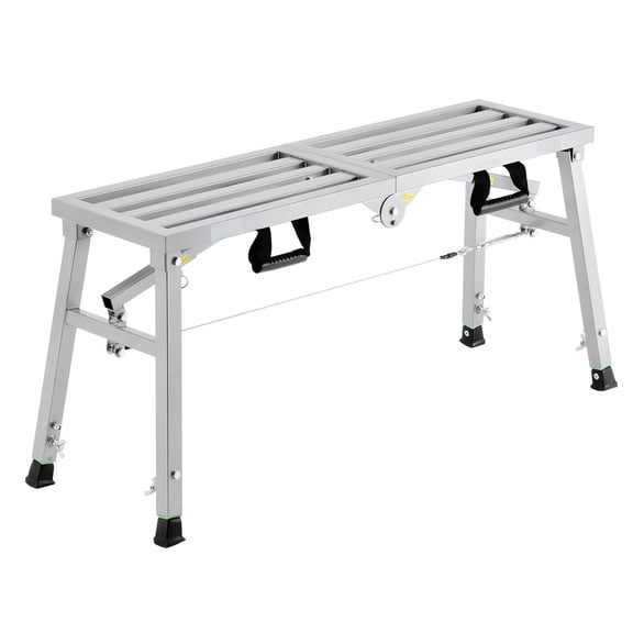 Grace Paws Work Platform, 3 Gear Adjustable Height, Folding Alloy Steel Step Ladder, Porta