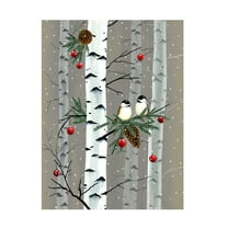 Grace Popp 'Birch Birds I' Canvas Art