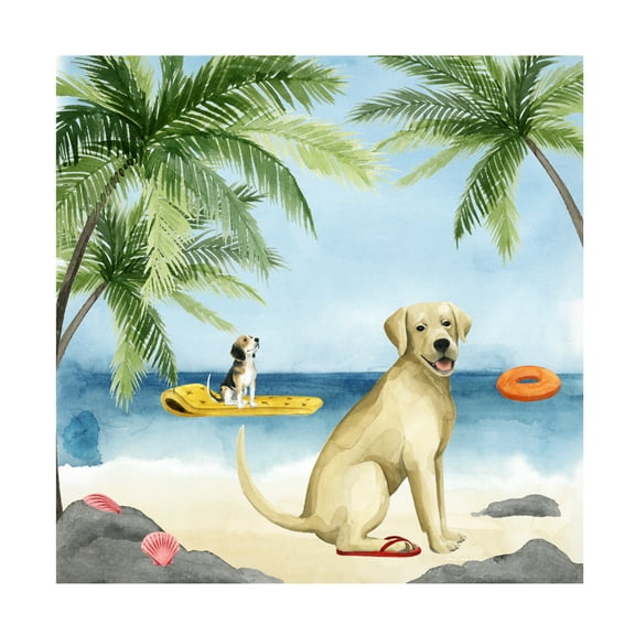 Grace Popp 'Dogs on Deck II' Canvas Art