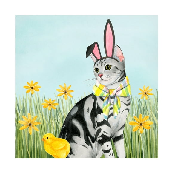 Grace Popp 'Easter Cats III' Canvas Art