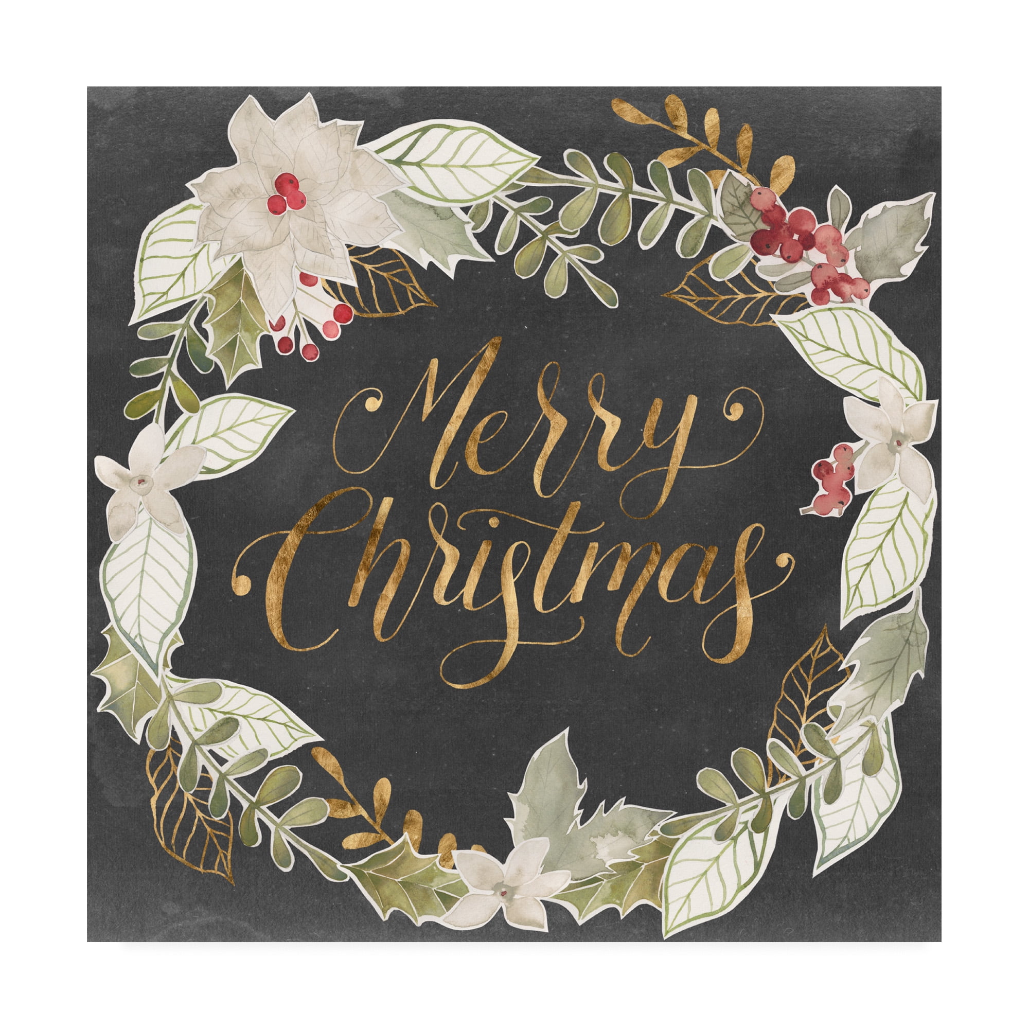 14'' Square Framed Merry Christmas Canvas Art