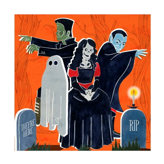 Grace Popp 'Graveyard Gang I' Canvas Art
