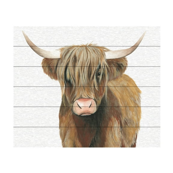 Grace Popp 'Highland Cattle II' Wood Slat Art 18x22