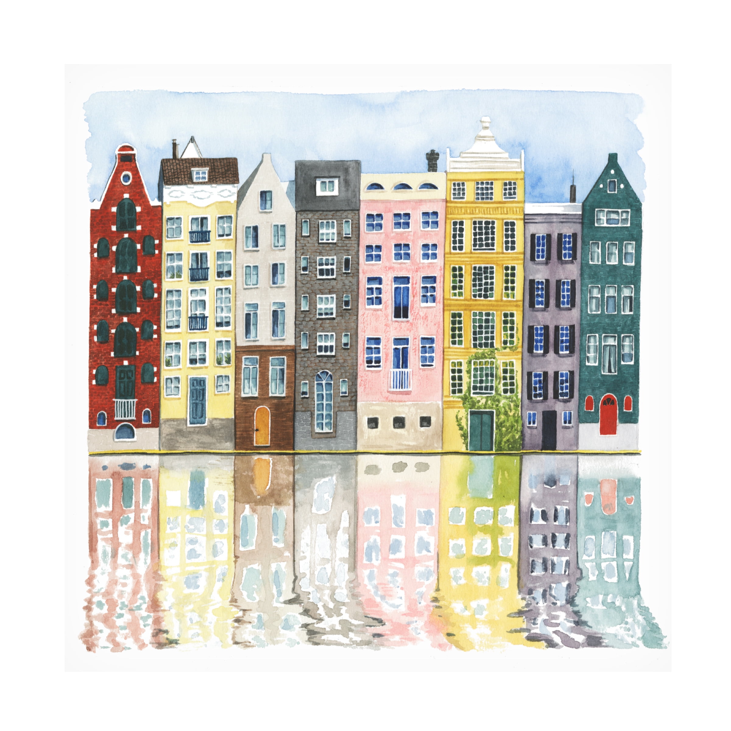 Trademark Fine Art Grace Popp Neighborhood Ii Canvas Wall Art - 24x24