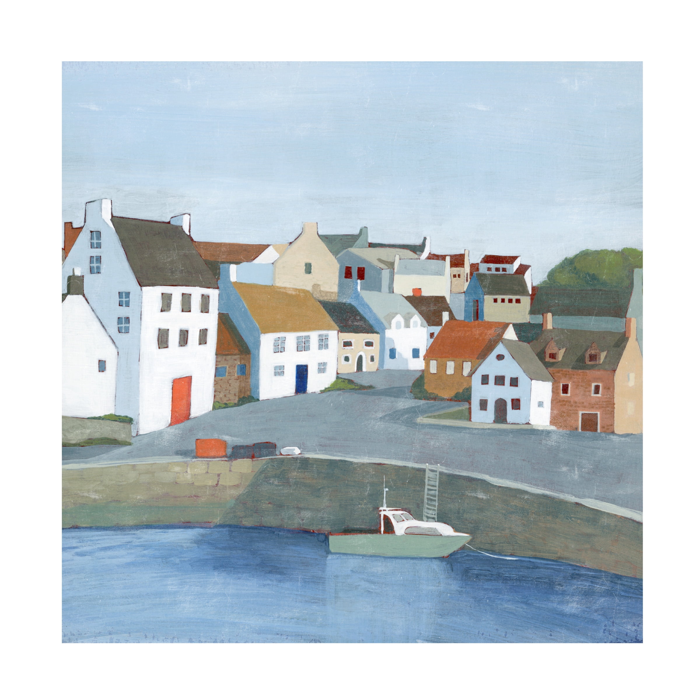 Grace Popp 'Old Coast Town II' Canvas Art