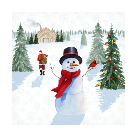Grace Popp 'Santas Snowmen I' Canvas Art