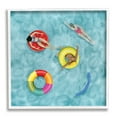 thumbnail image 1 of Grace Popp Swimmers In Pool Inner Tube Cool Blue Water 24 in x 24 in Framed Painting Art Prints, by Stupell Home Décor, 1 of 6